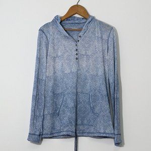 Ruff Hewn Women's blue ombre long sleeve hoodie, large